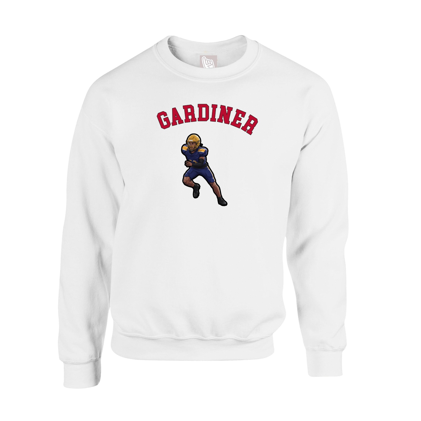 Fleece Crew — Shirsey Arch in White