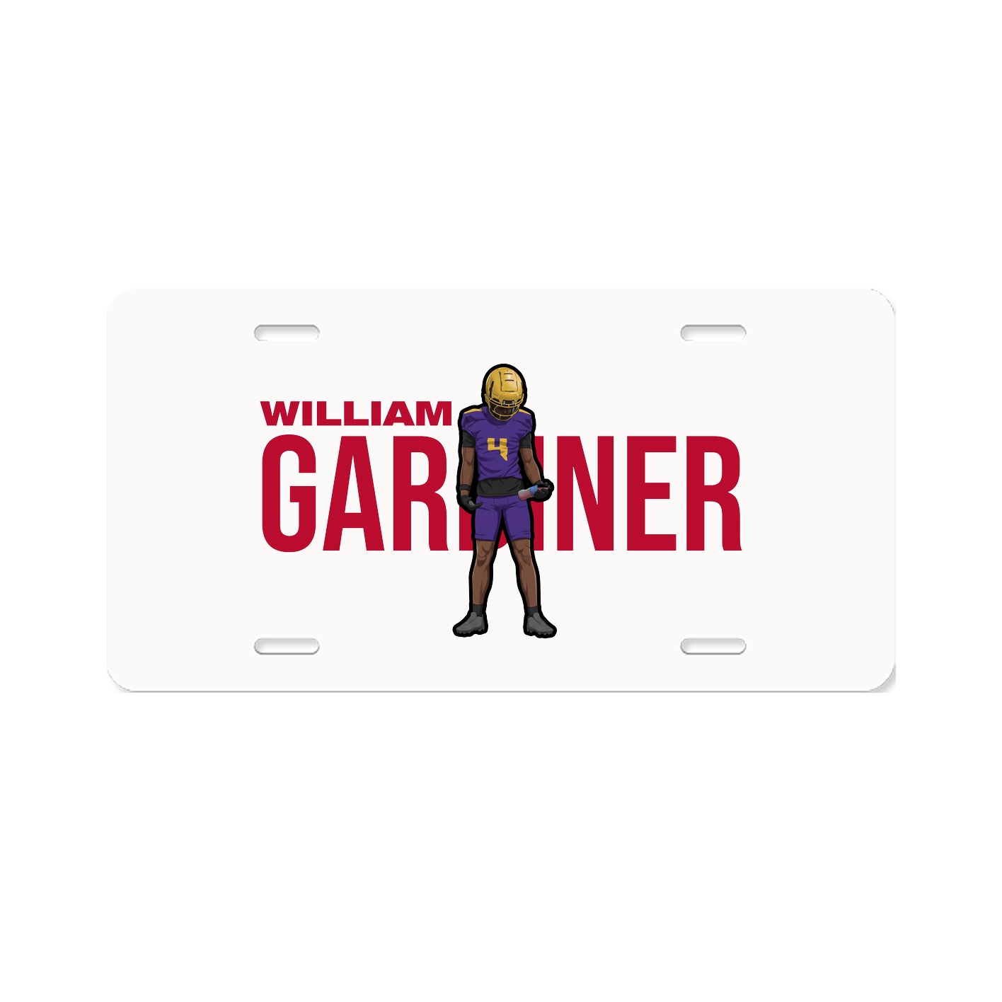 License Plate — Player Name in Classic