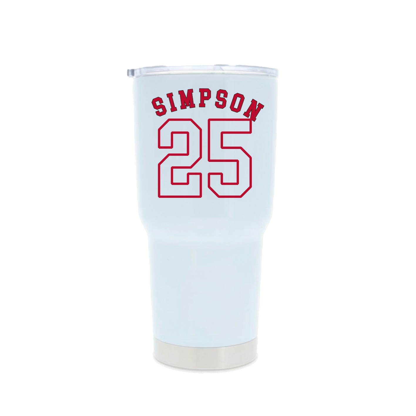 30oz Stainless Steel Tumbler — Shirsey Arch in White