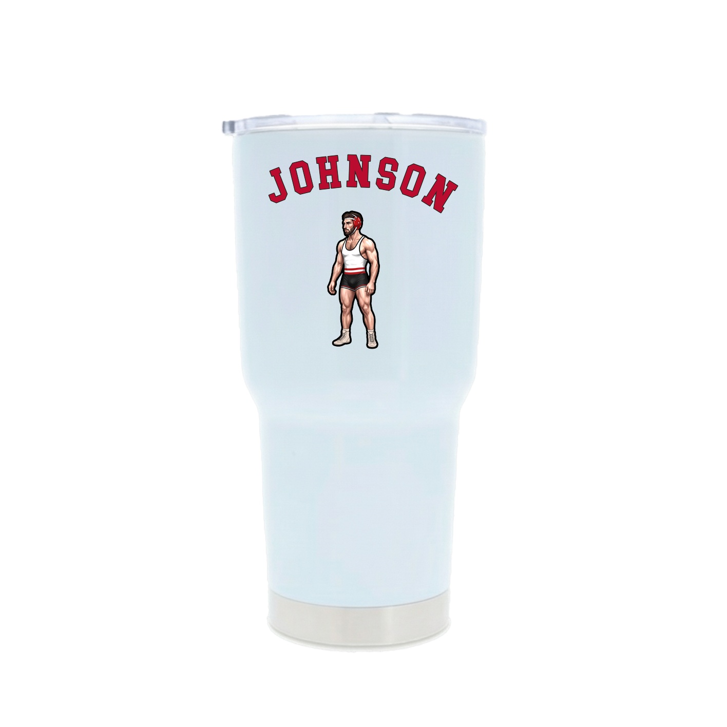 30oz Stainless Steel Tumbler — Shirsey Arch in White