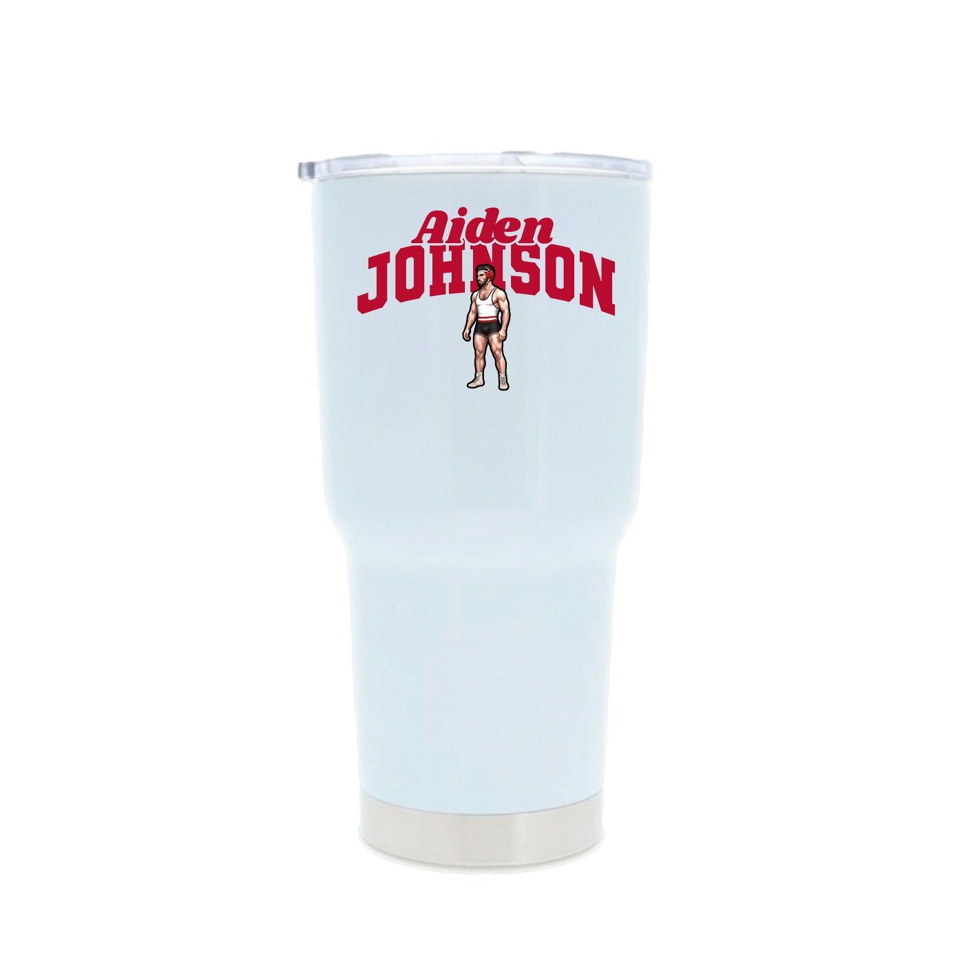 30oz Stainless Steel Tumbler — Signature Arch in White