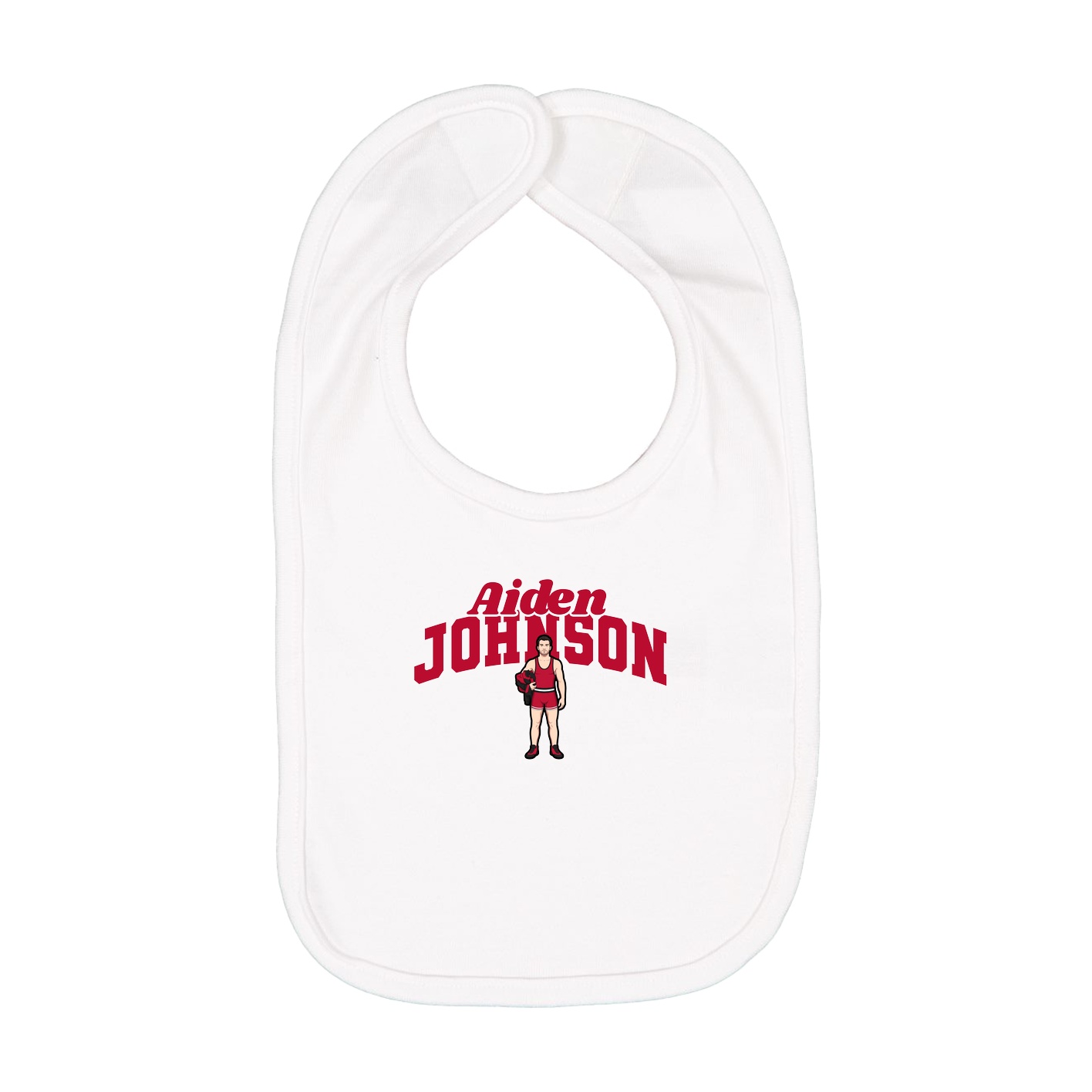 Infant Bib — Signature Arch in White