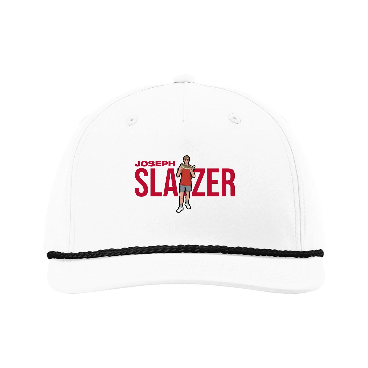 Five-Panel Classic Rope Cap — Player Name in White
