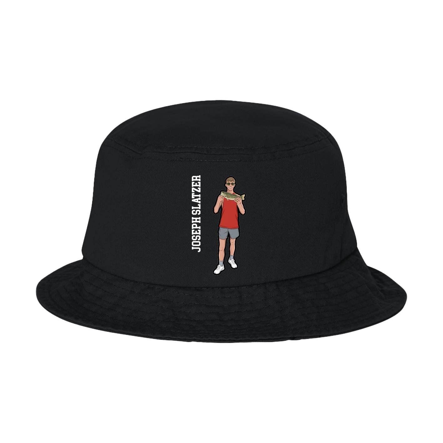 Bucket Cap — Name Vertical in Black