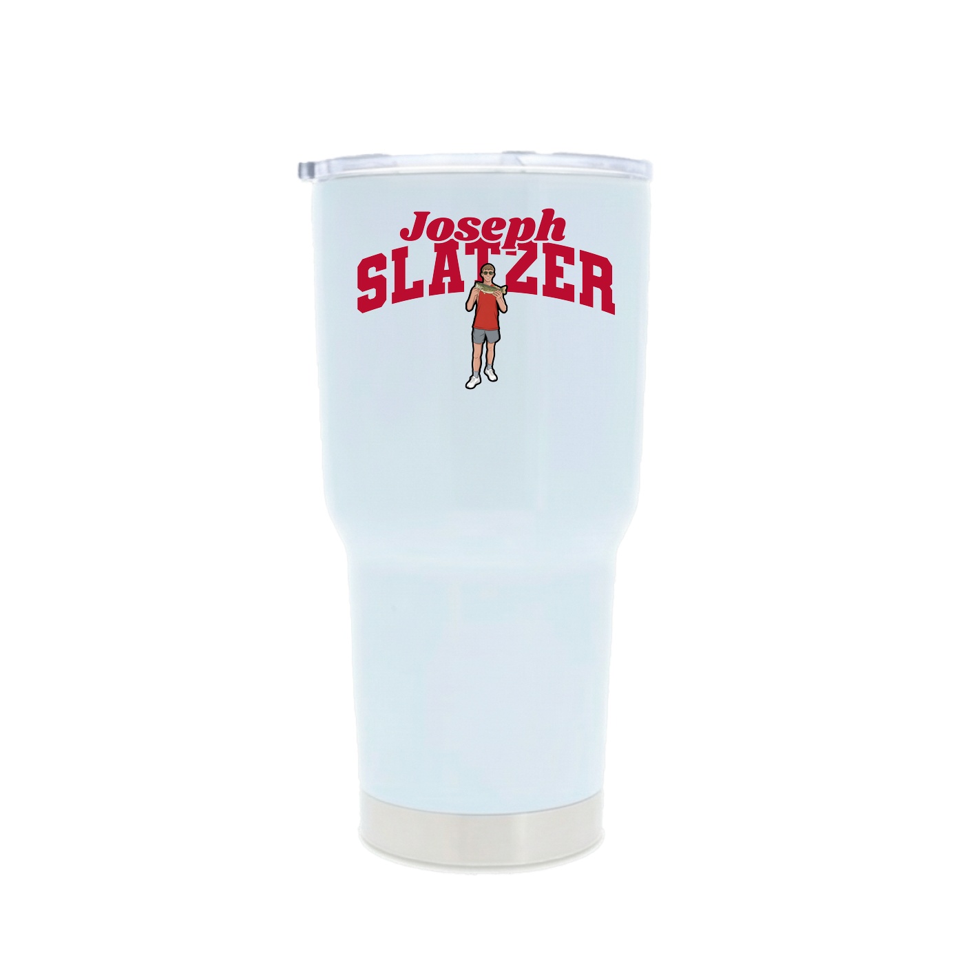 30oz Stainless Steel Tumbler — Signature Arch in White