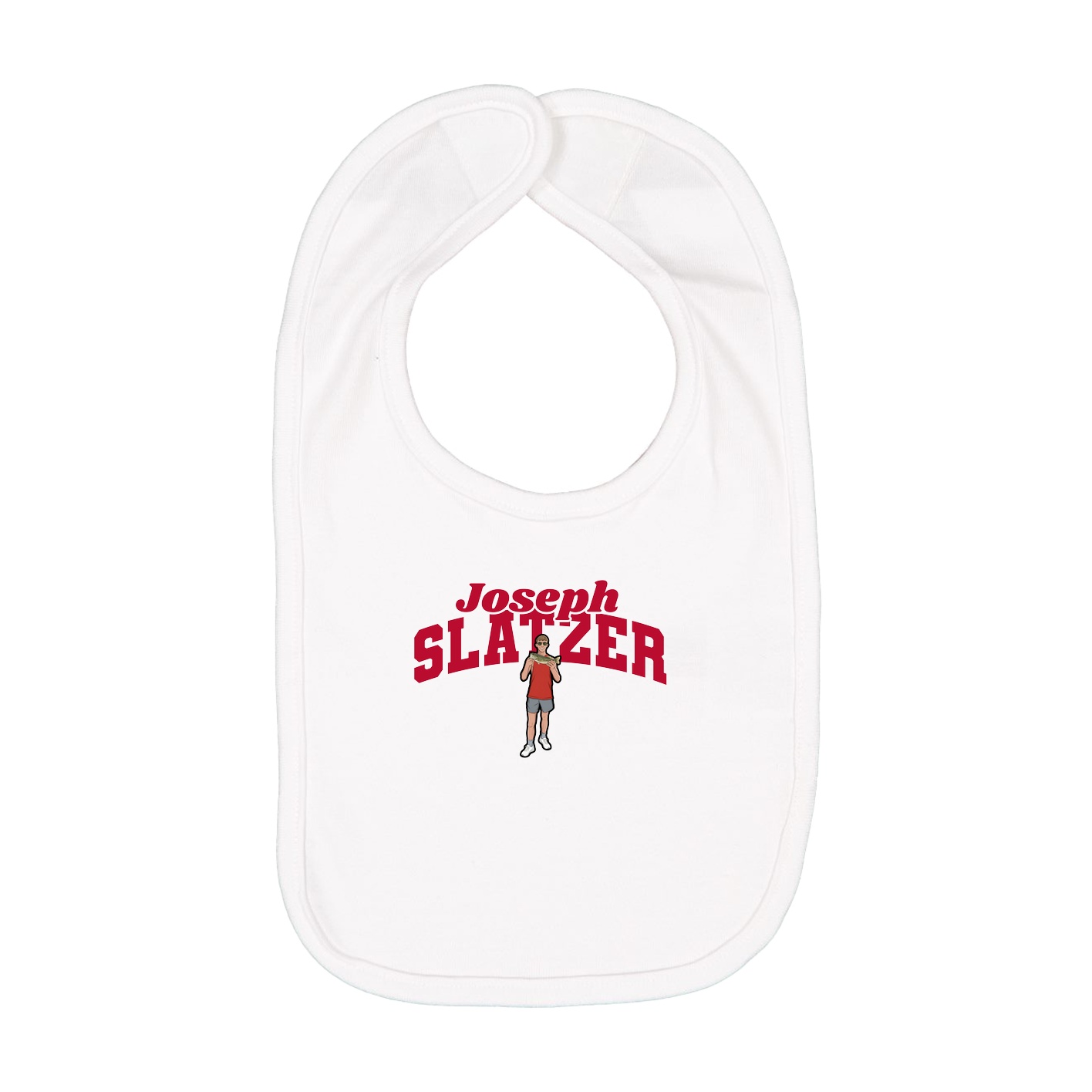 Infant Bib — Signature Arch in White