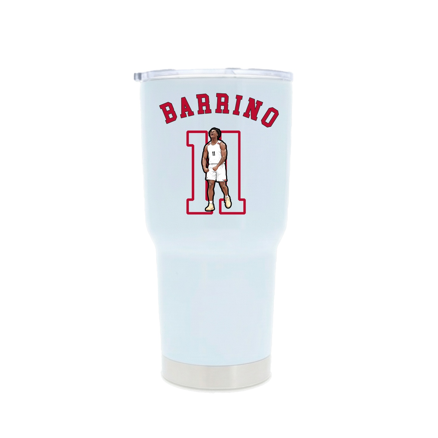 30oz Stainless Steel Tumbler — Shirsey Arch in White