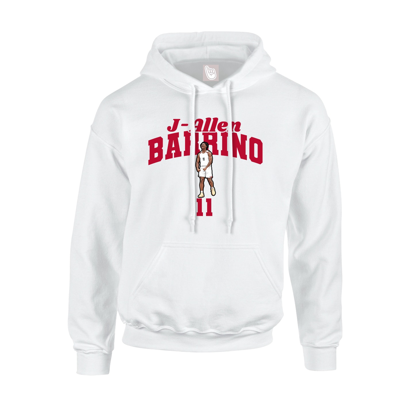 Youth Hoodie — Signature Arch in White