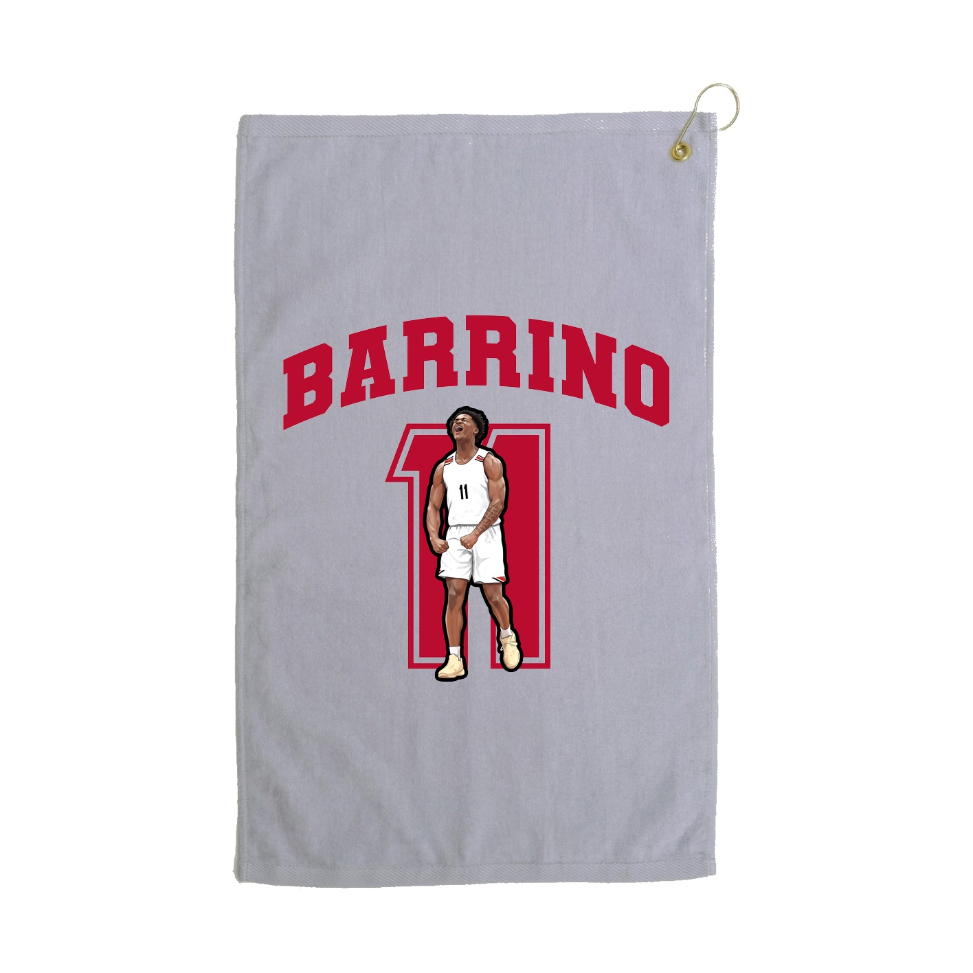 Golf Towel — Number in Grey