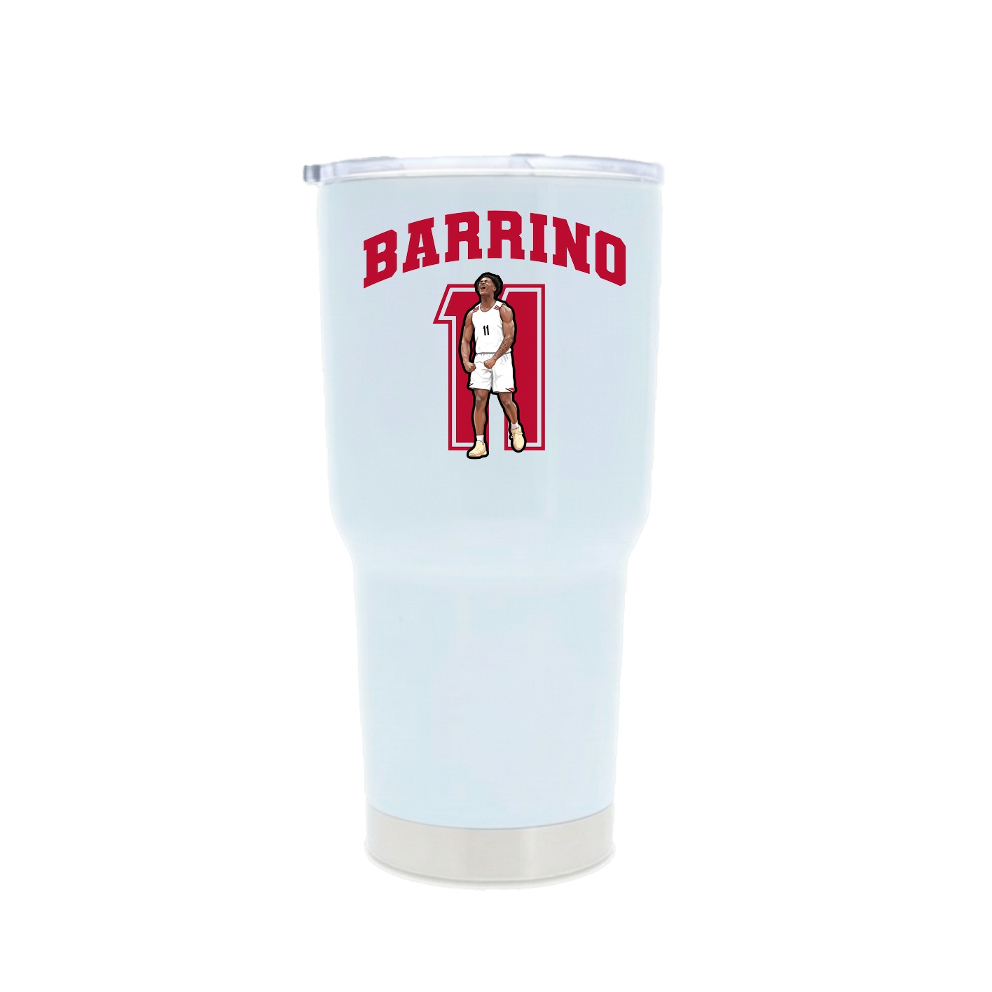 30oz Stainless Steel Tumbler — Number in White
