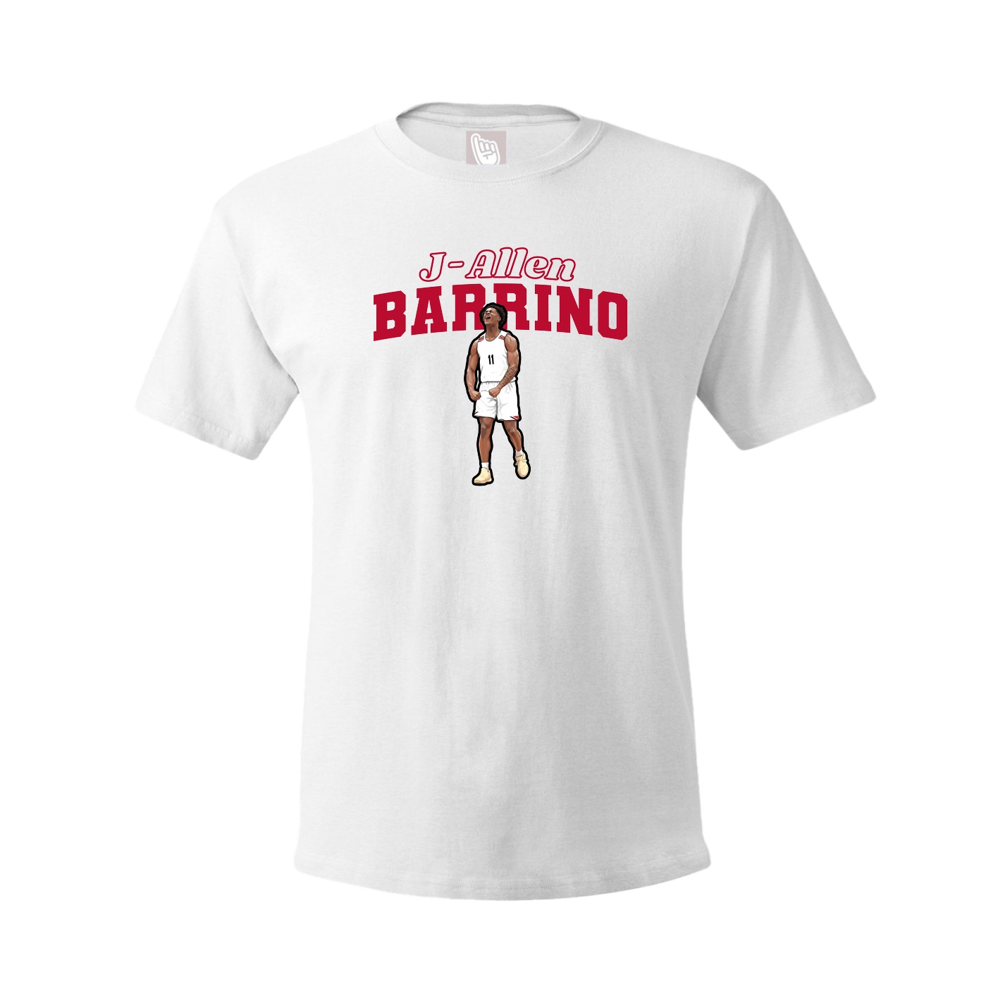 Youth Tee — Name Arch in White