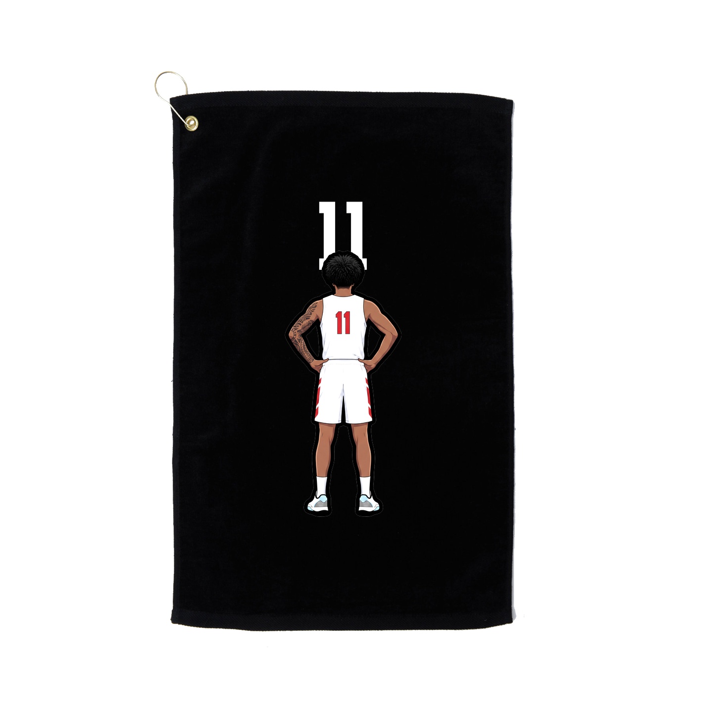 Golf Towel — Number Top in Black