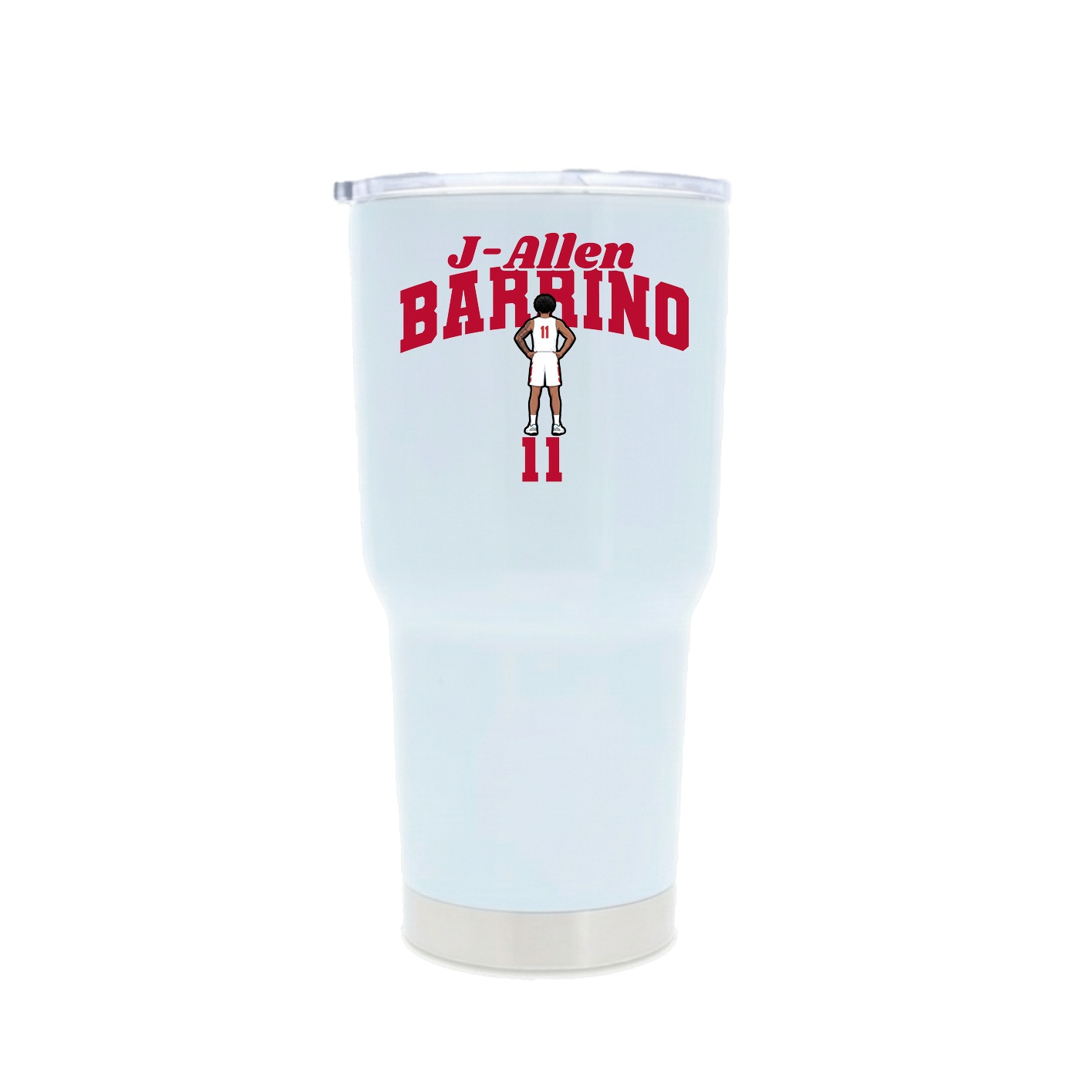 30oz Stainless Steel Tumbler — Signature Arch in White