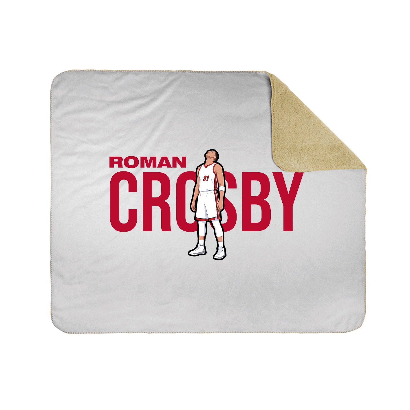 Throw Blanket — Player Name in White