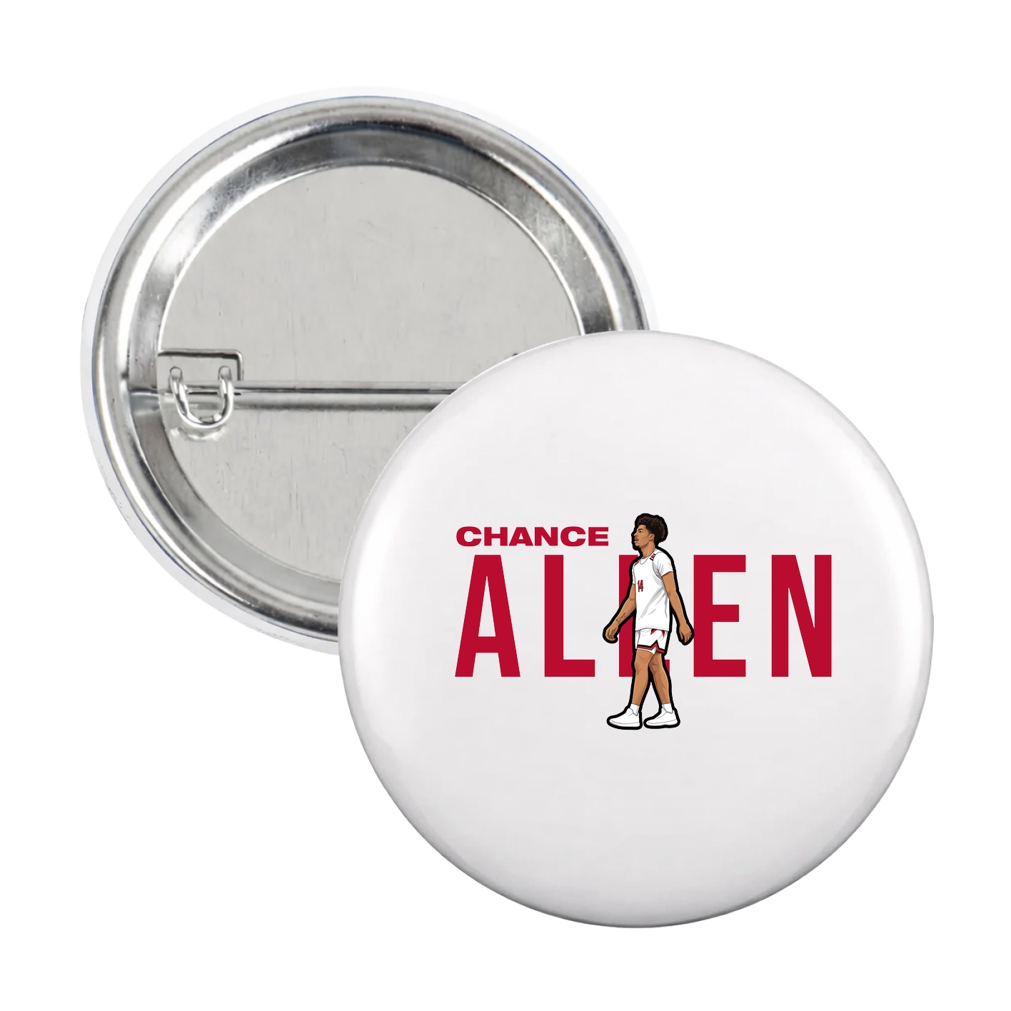 Game Day Button — Player Name in White