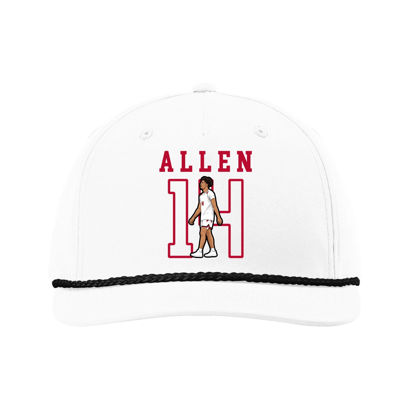Five-Panel Classic Rope Cap — Shirsey in White