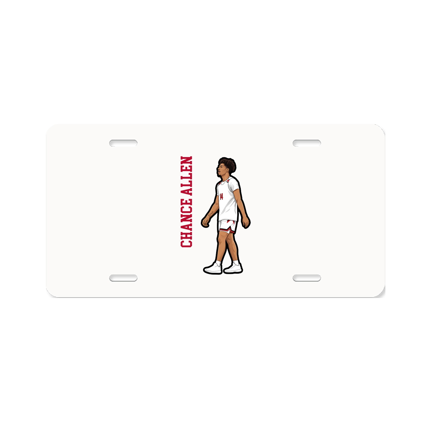 License Plate — Name Vertical in Classic