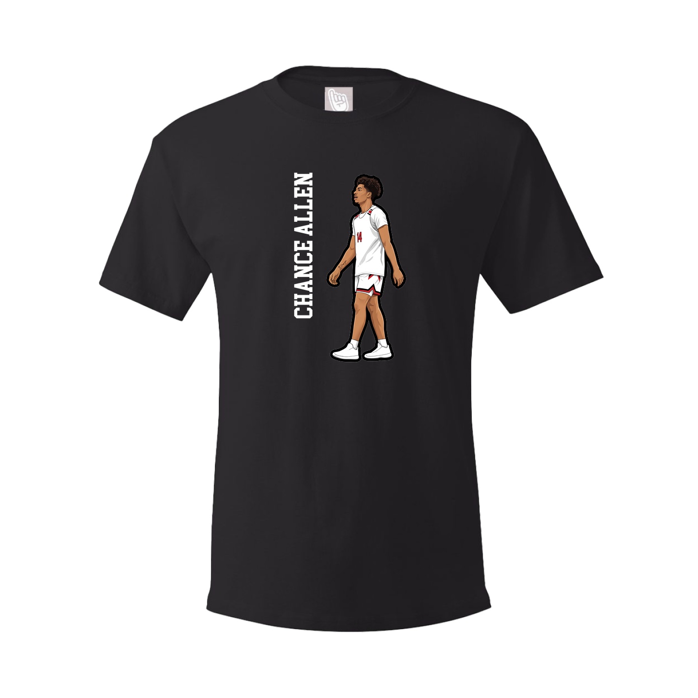 Youth Tee — Name Vertical in Black