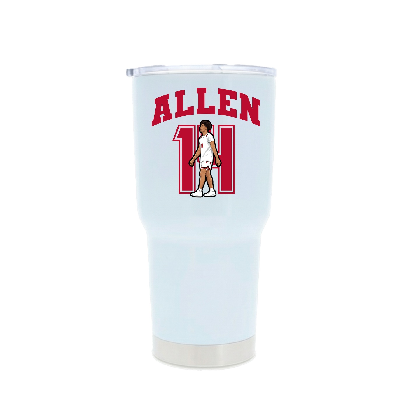 30oz Stainless Steel Tumbler — Number in White