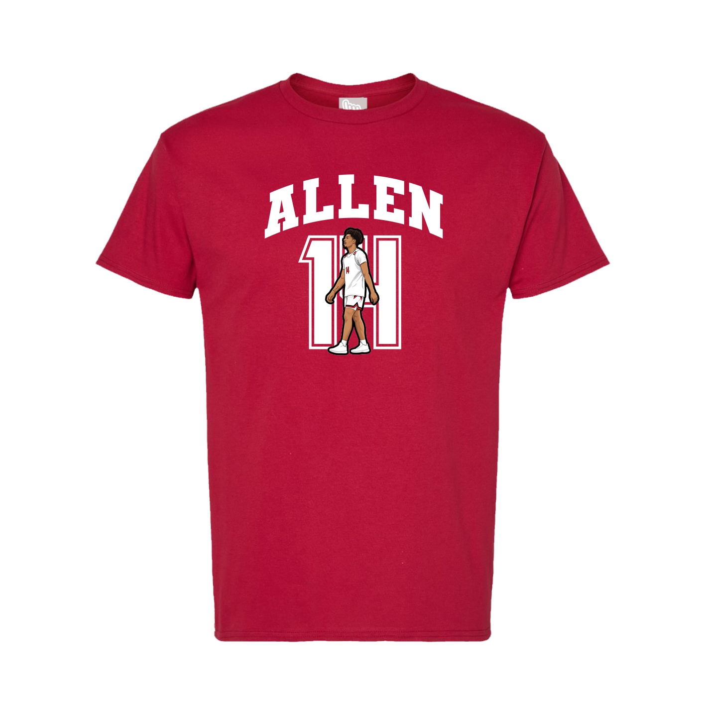Tee — Number in Crimson