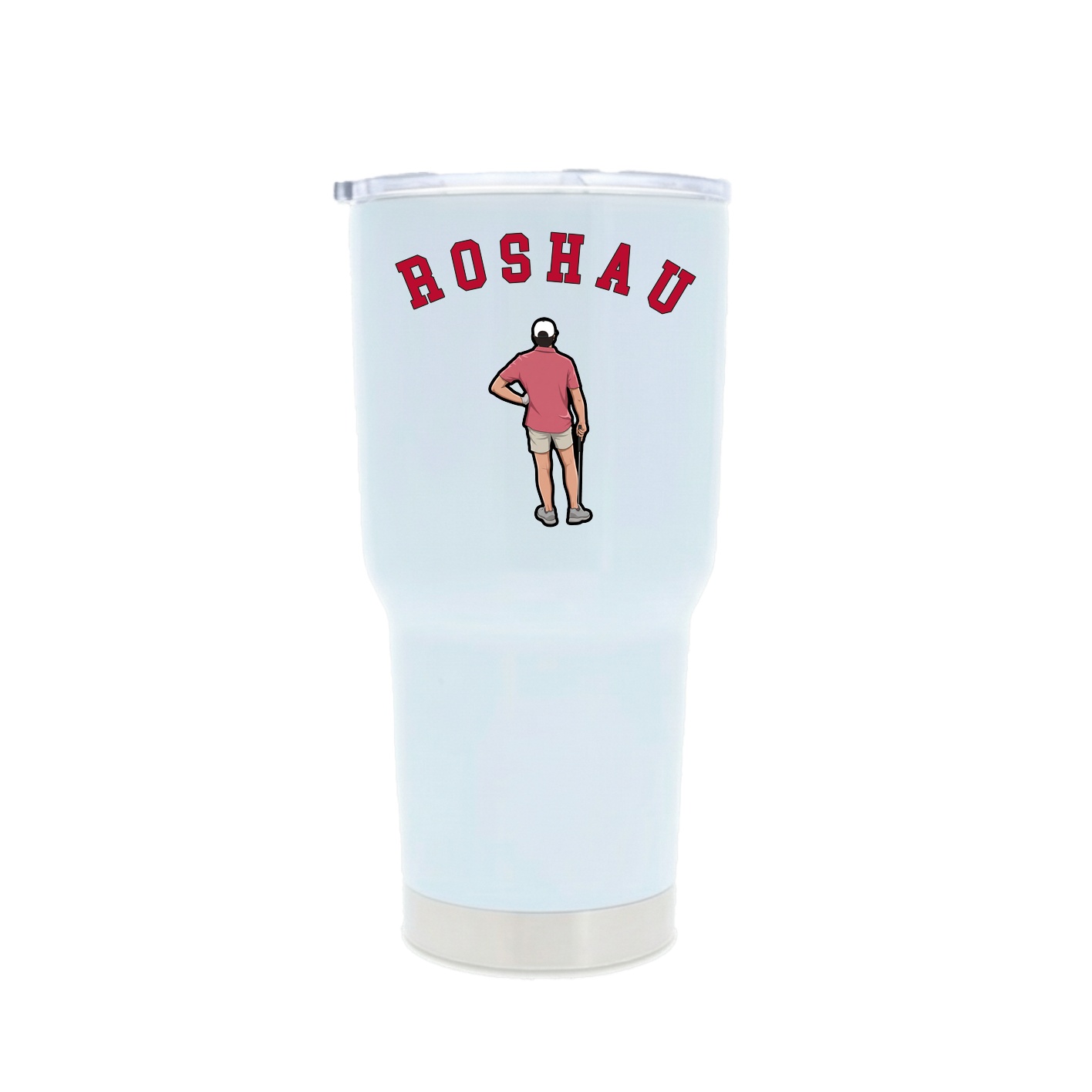 30oz Stainless Steel Tumbler — Shirsey Arch in White
