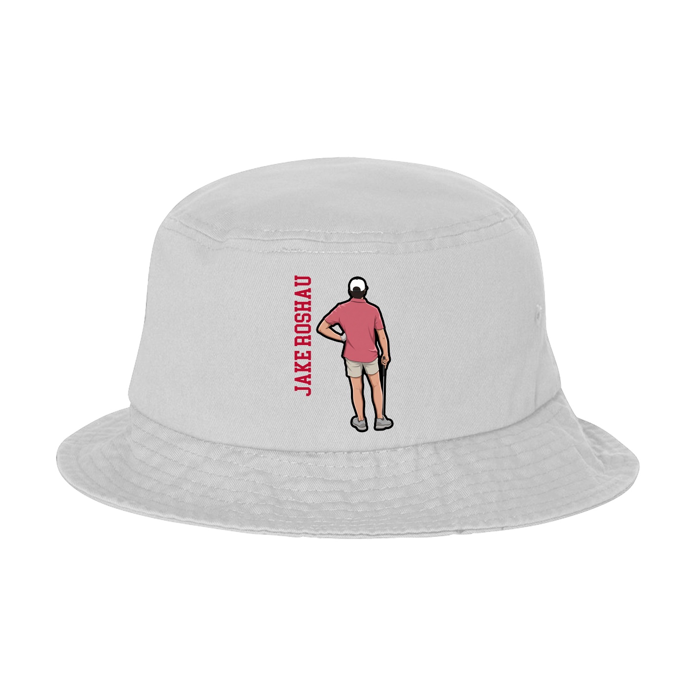 Bucket Cap — Name Vertical in White