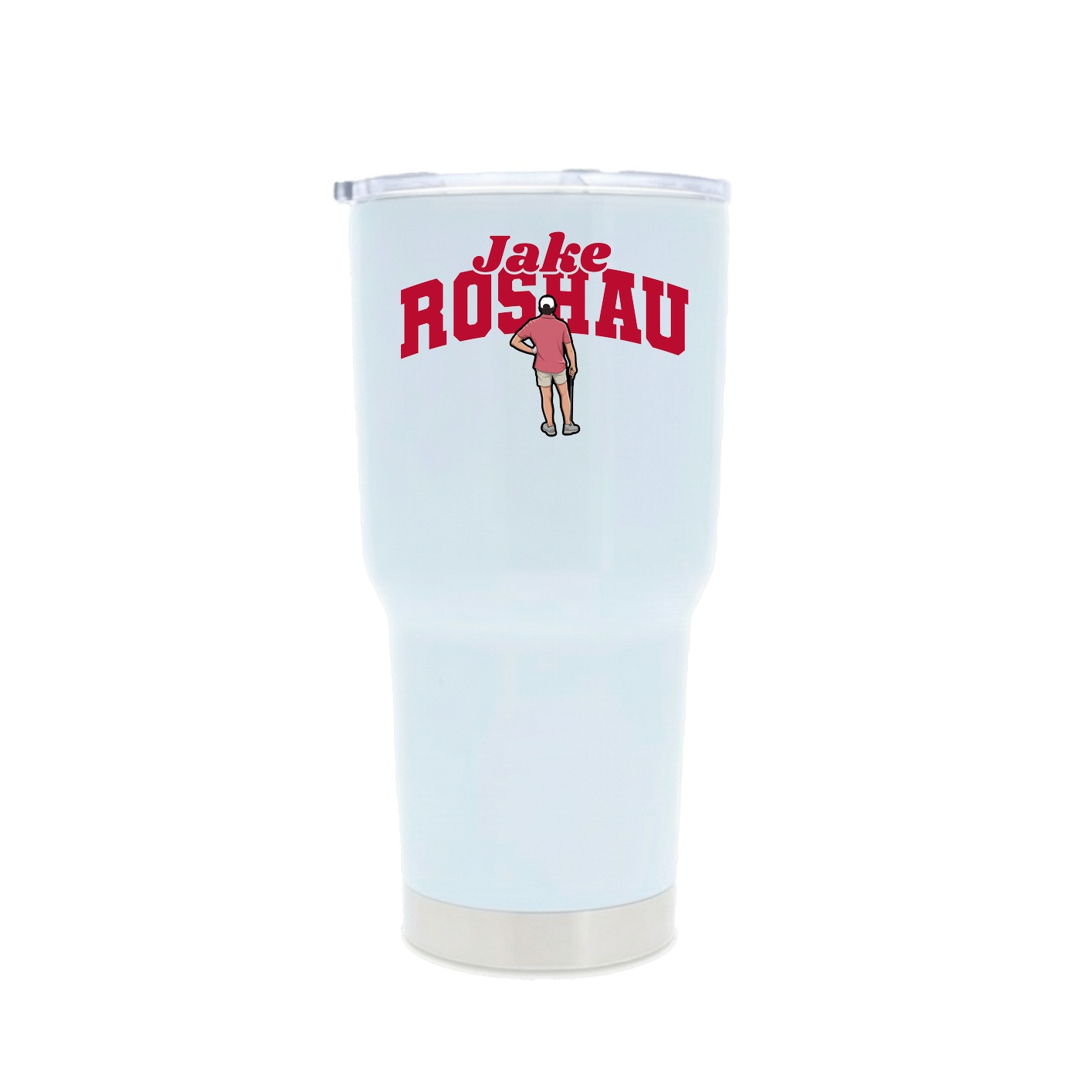 30oz Stainless Steel Tumbler — Signature Arch in White