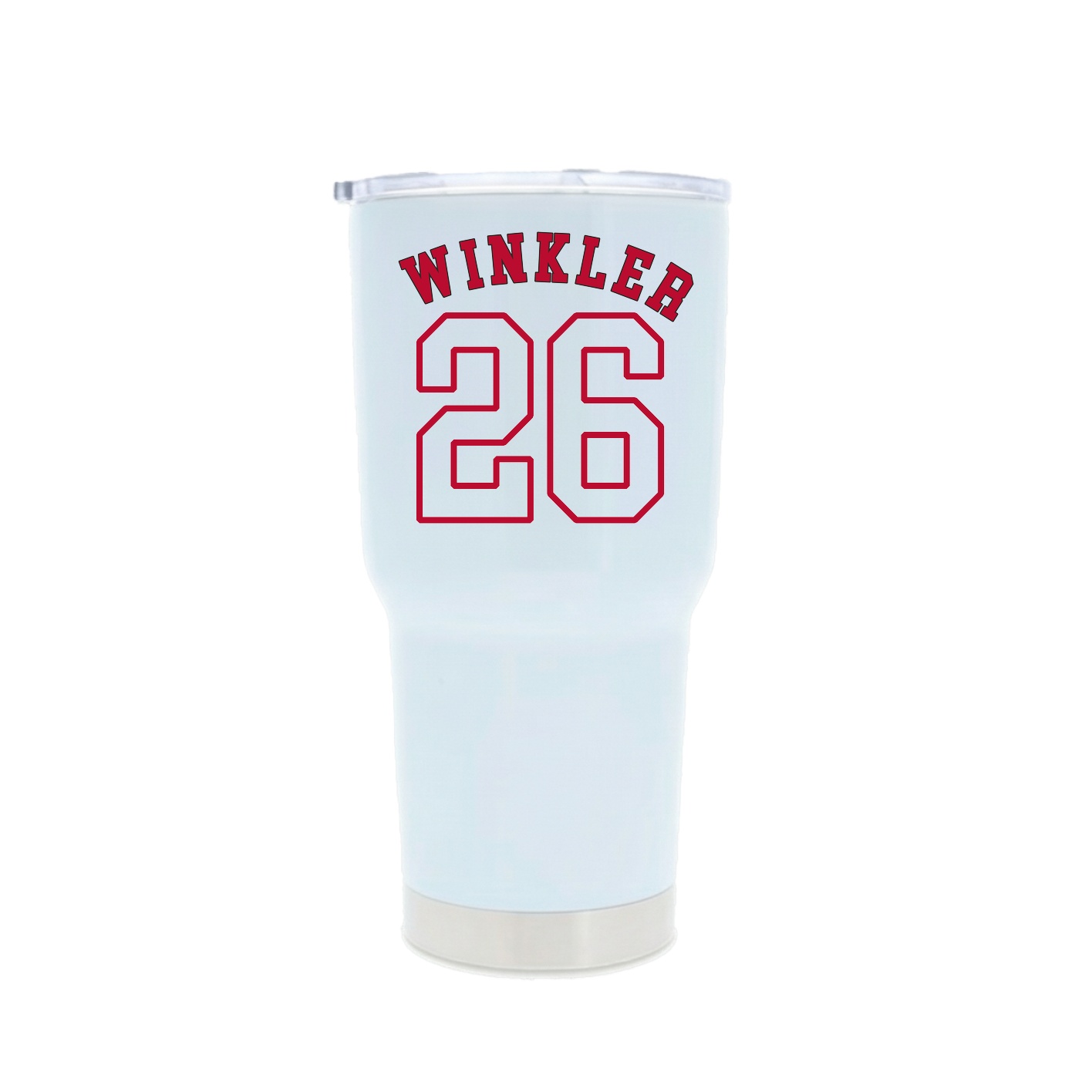 30oz Stainless Steel Tumbler — Shirsey Arch in White