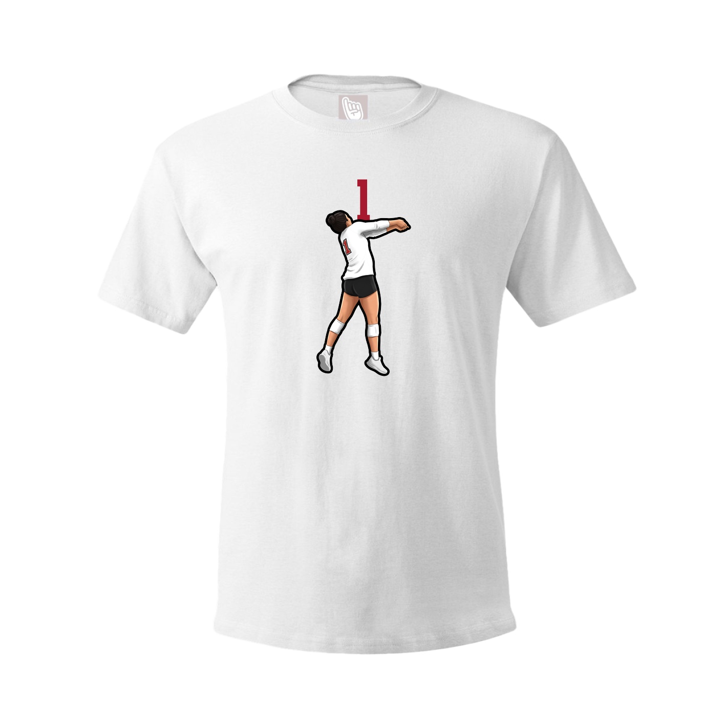 Youth Tee — Number Top in White