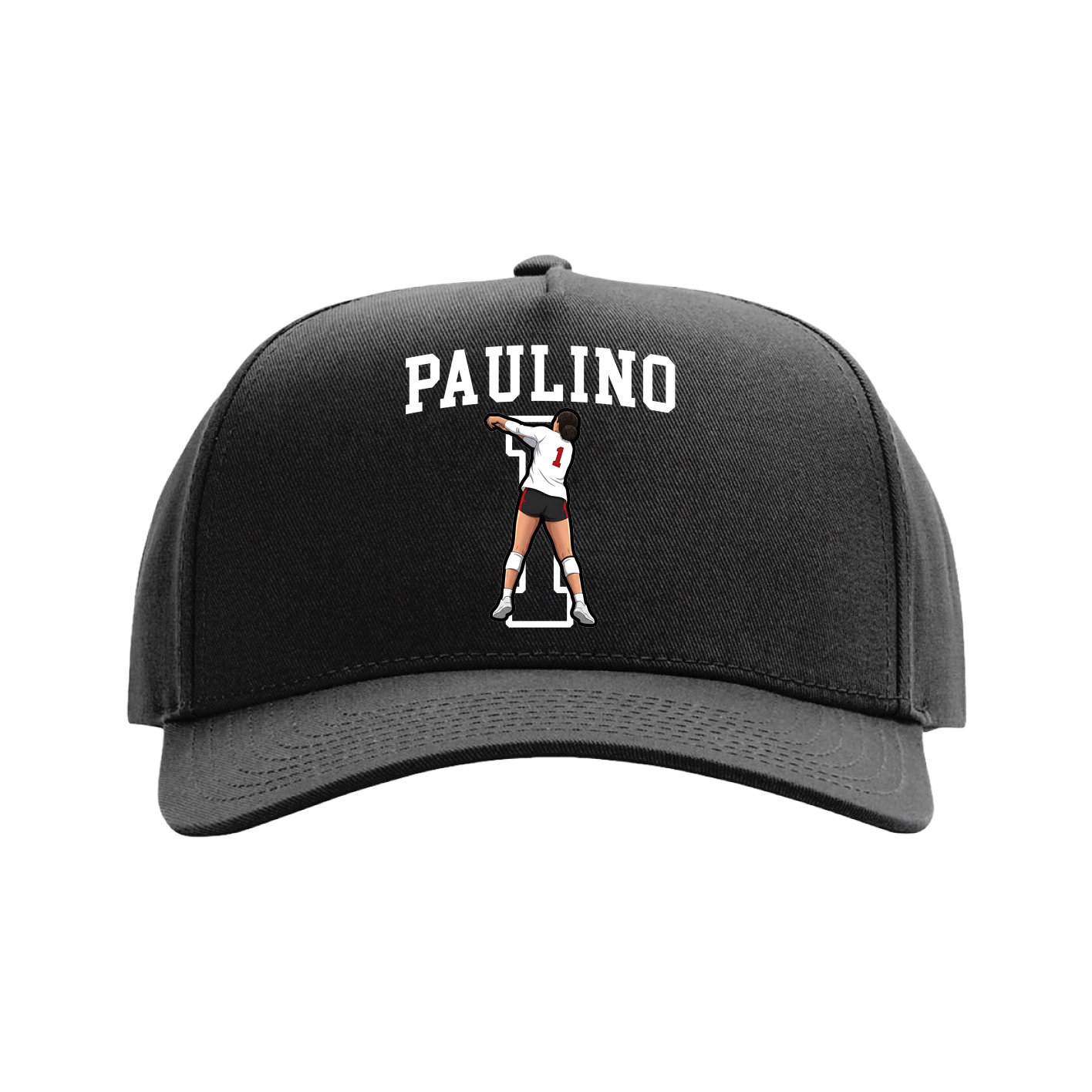Full Fabric Five-Panel Champ Cap — Shirsey in Black