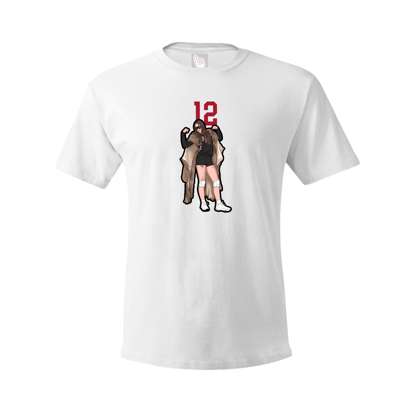 Youth Tee — Number Top in White