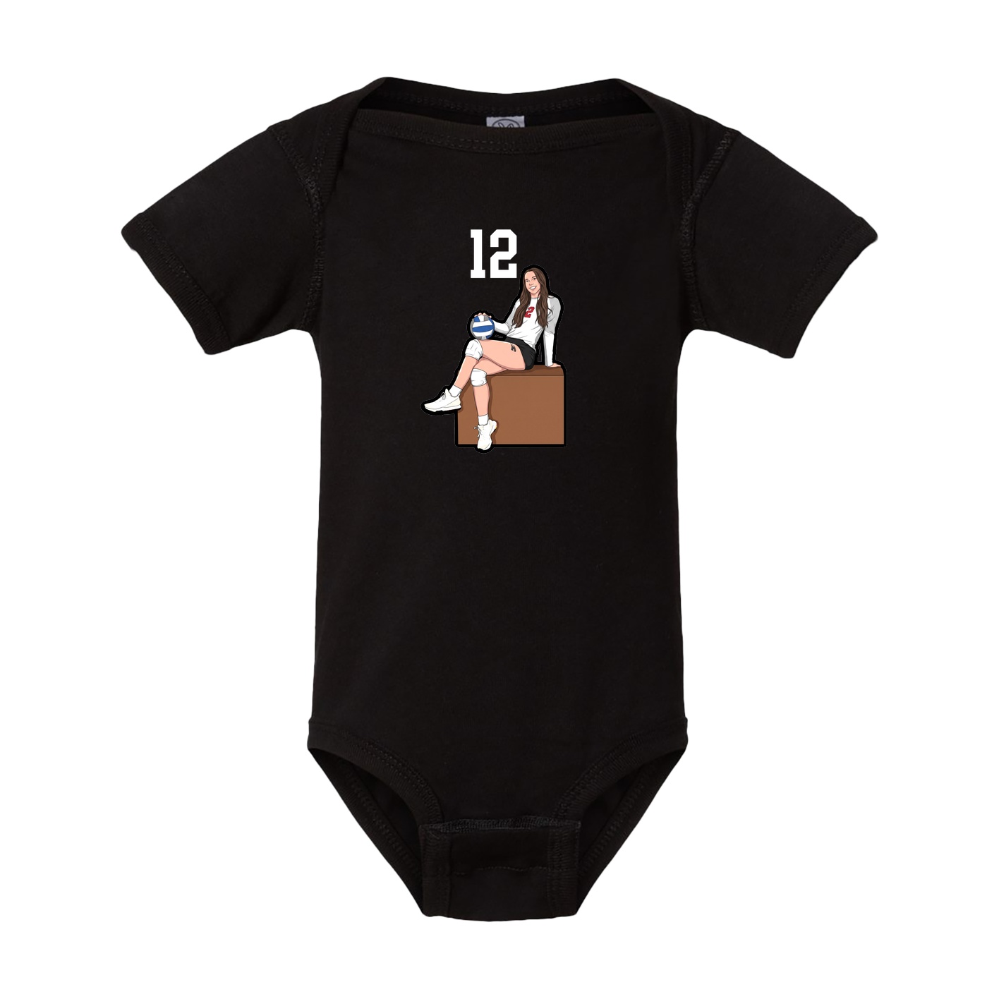 Baby Onesie — Number Top in Black