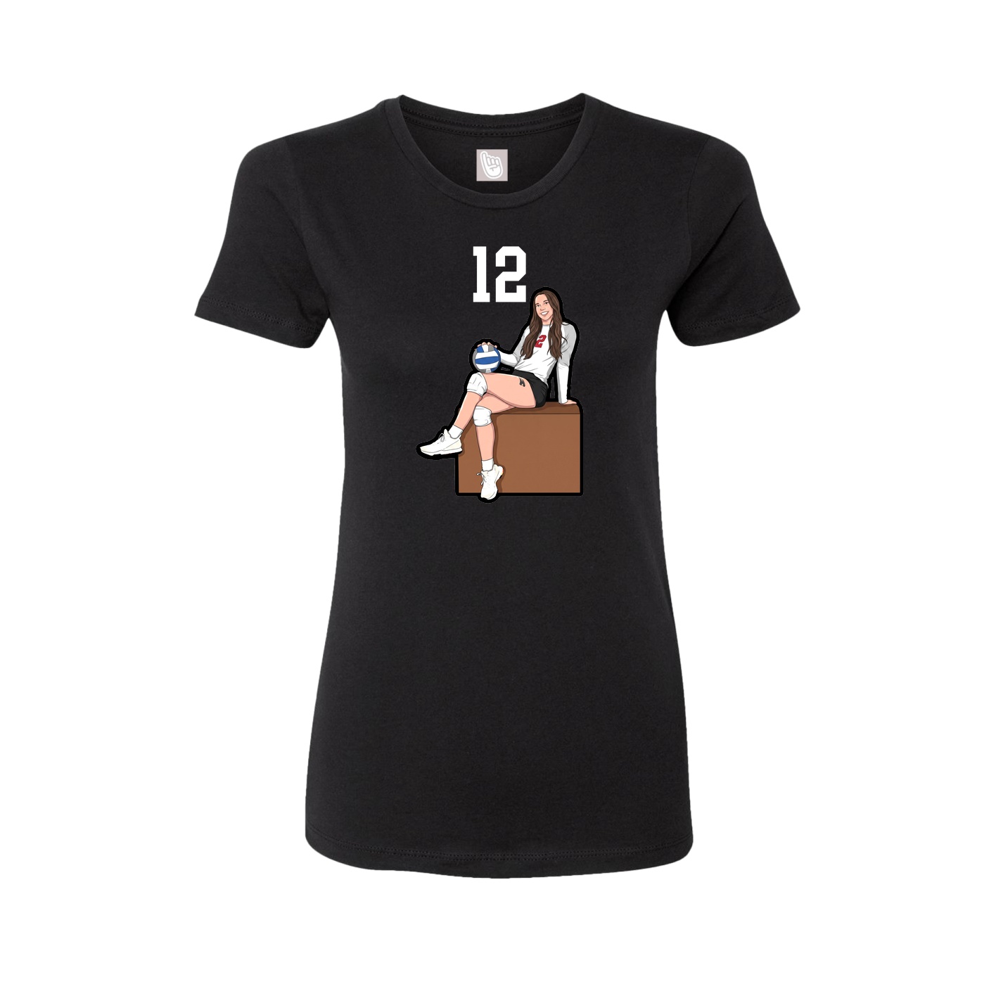 Womens Tee — Number Top in Black