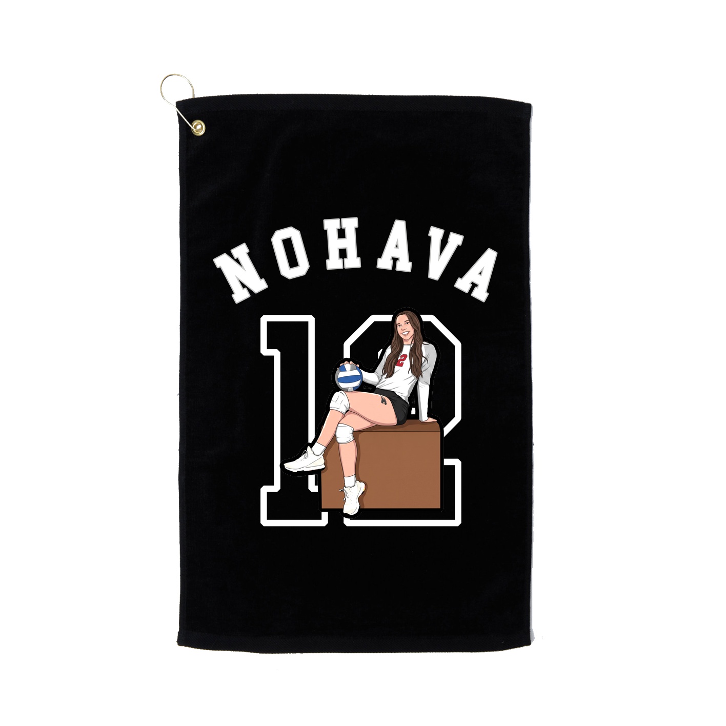 Golf Towel — Shirsey Arch in Black