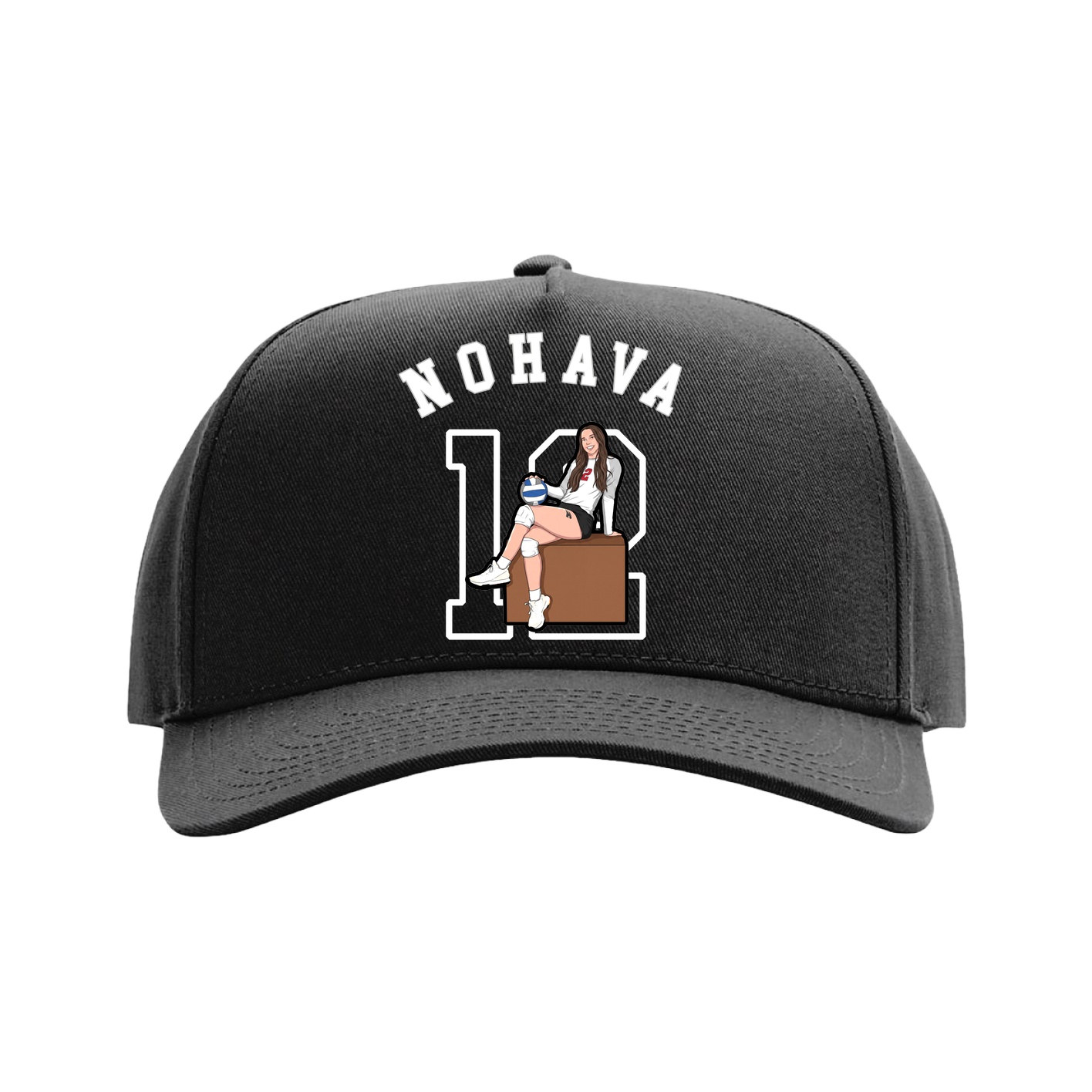 Full Fabric Five-Panel Champ Cap — Shirsey Arch in Black