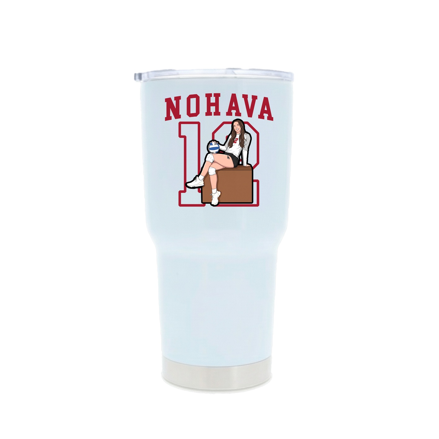 30oz Stainless Steel Tumbler — Shirsey in White
