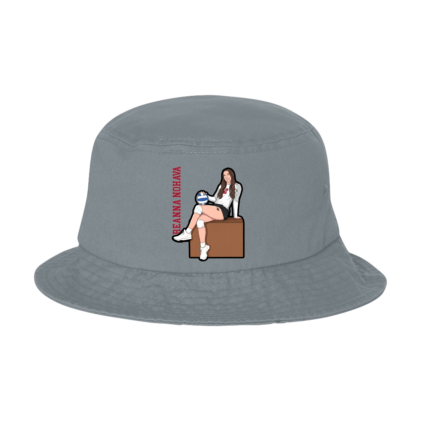 Bucket Cap — Name Vertical in Grey