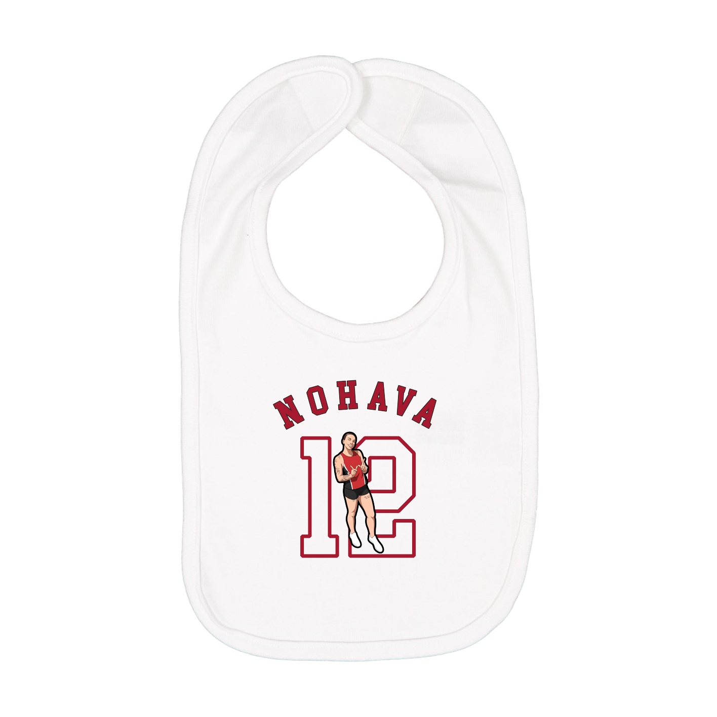 Infant Bib — Shirsey Arch in White