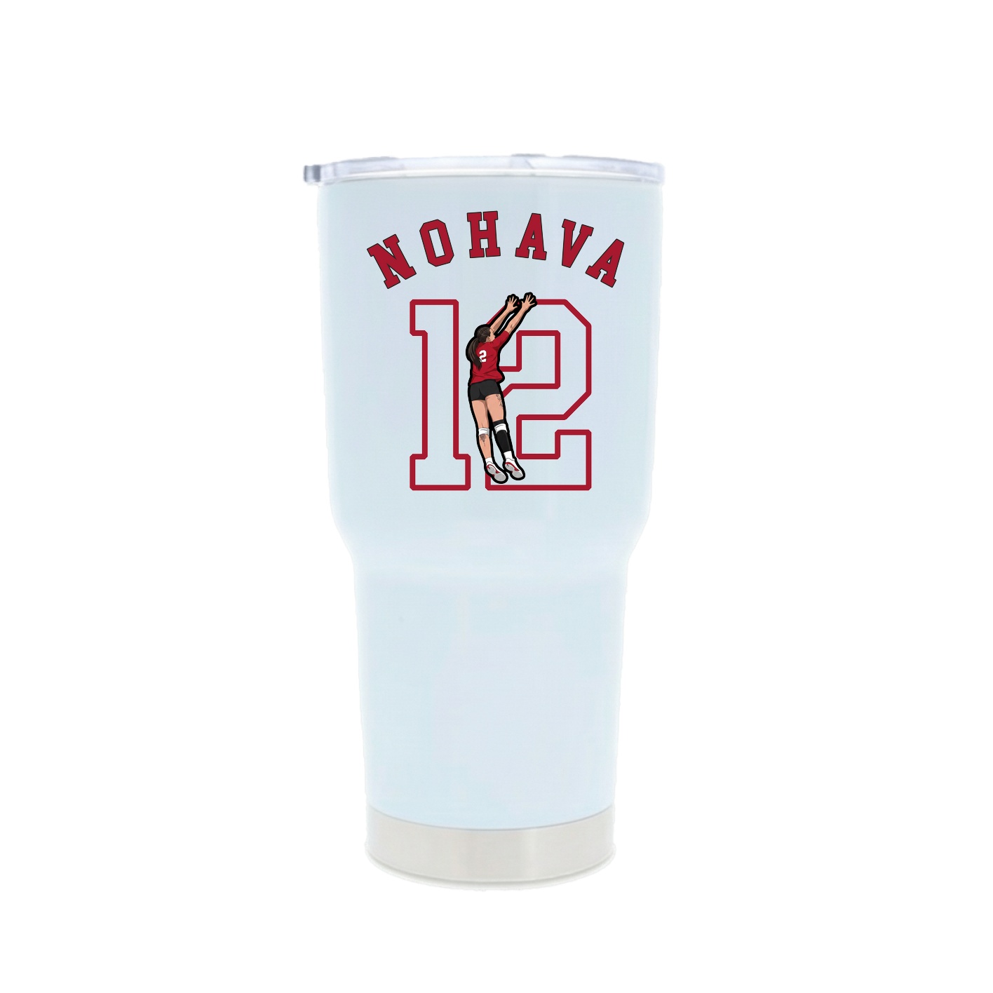 30oz Stainless Steel Tumbler — Shirsey Arch in White