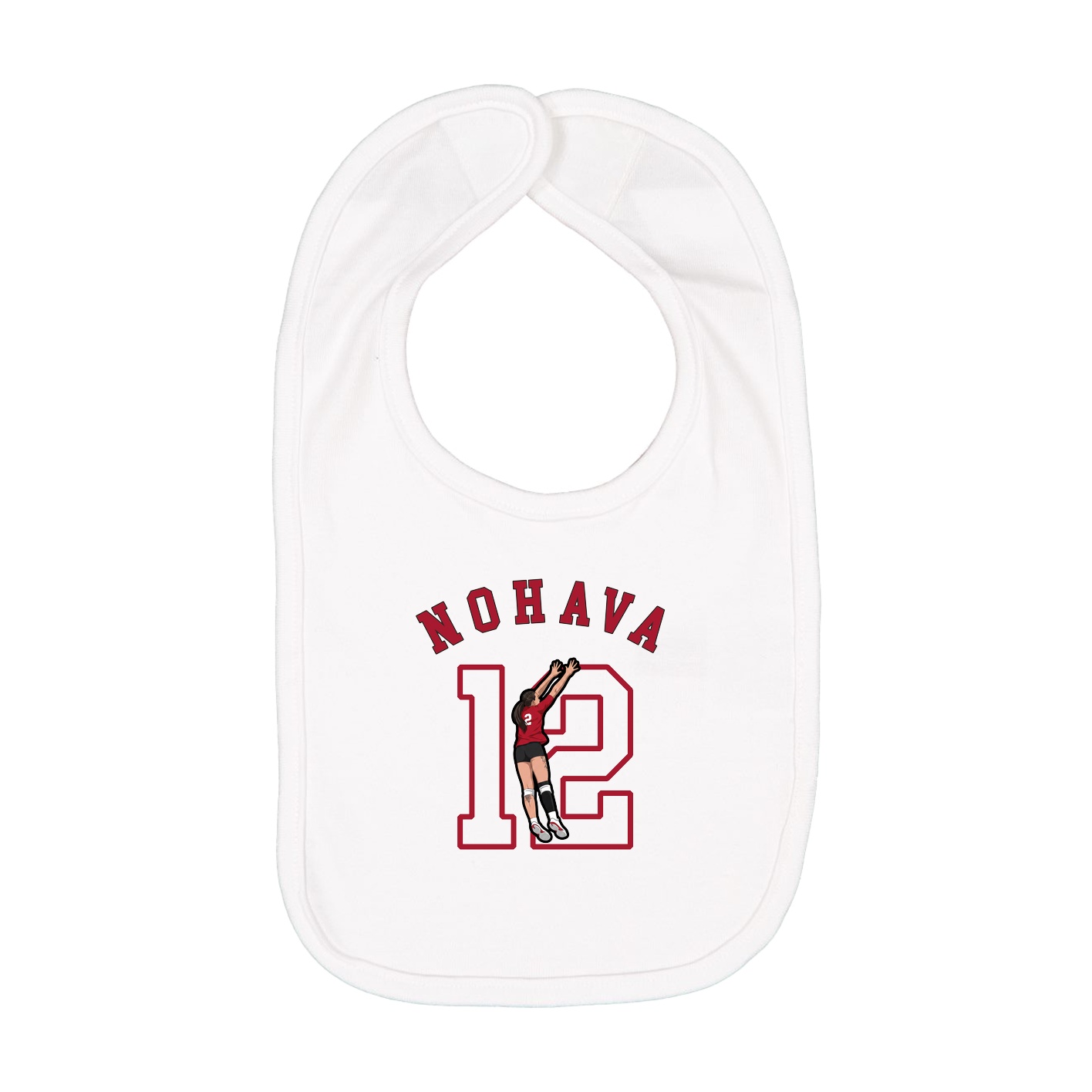 Infant Bib — Shirsey Arch in White