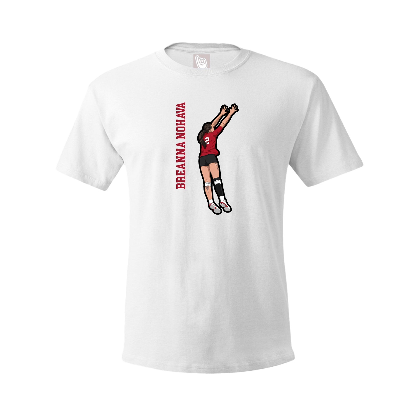 Youth Tee — Name Vertical in White