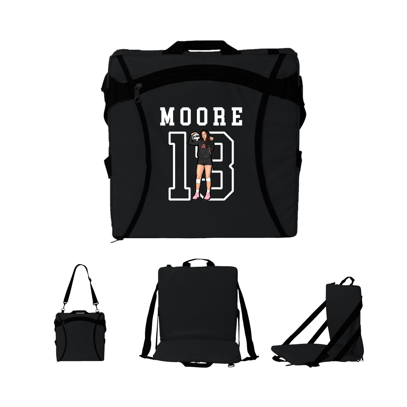 Folding Stadium Seat — Shirsey in Black