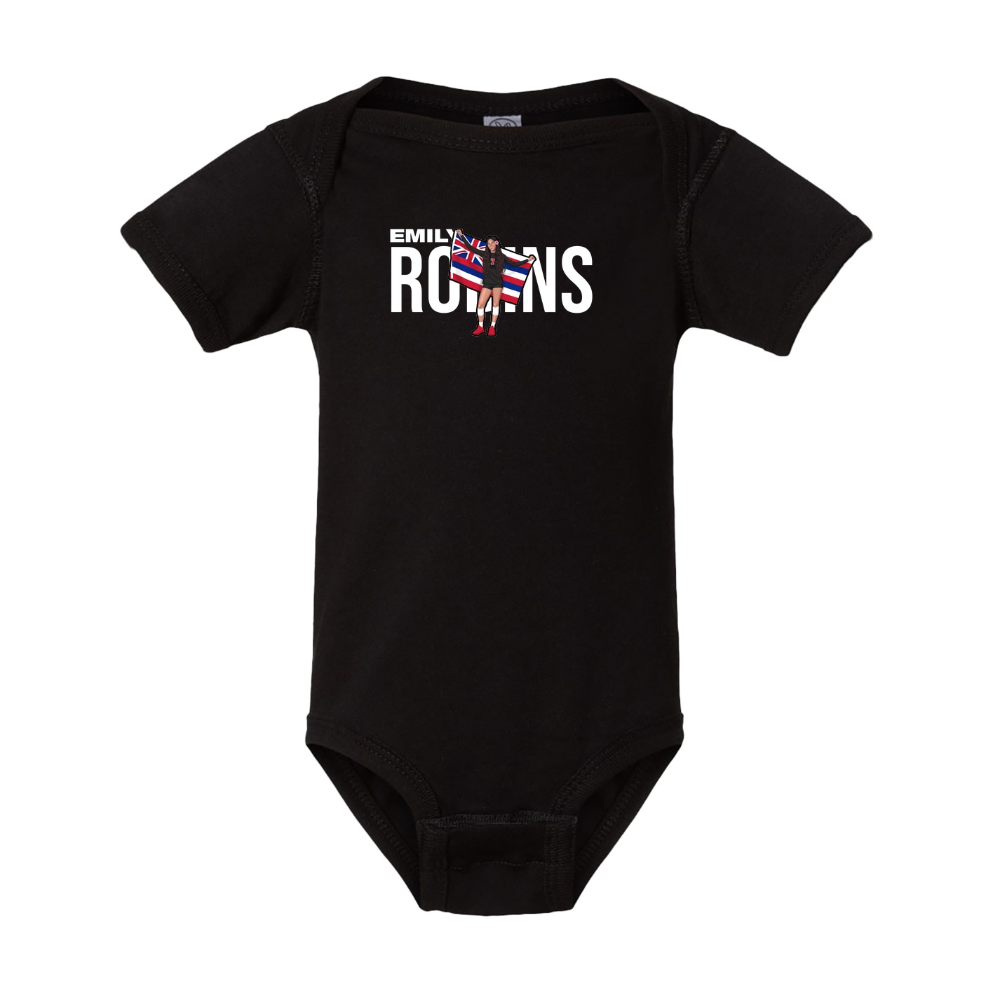 Baby Onesie — Player Name in Black