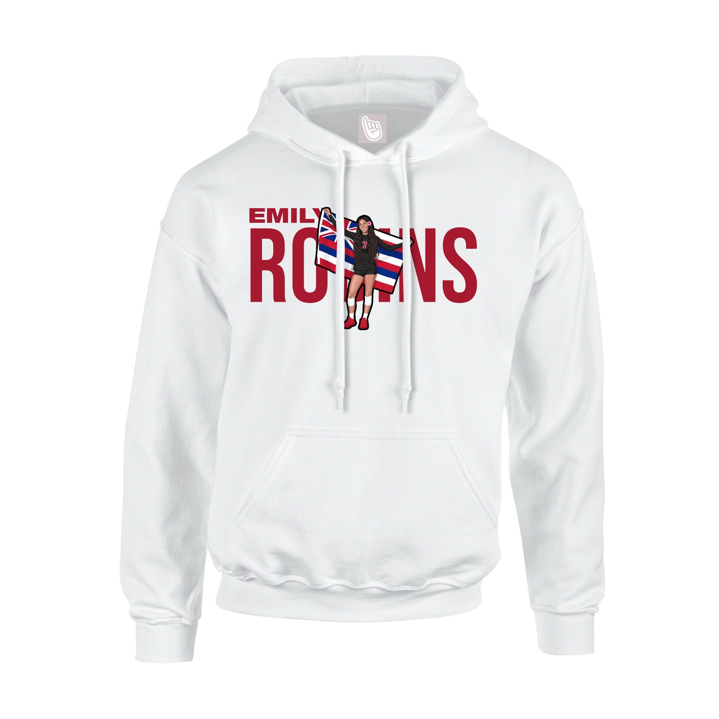Hoodie — Player Name in White