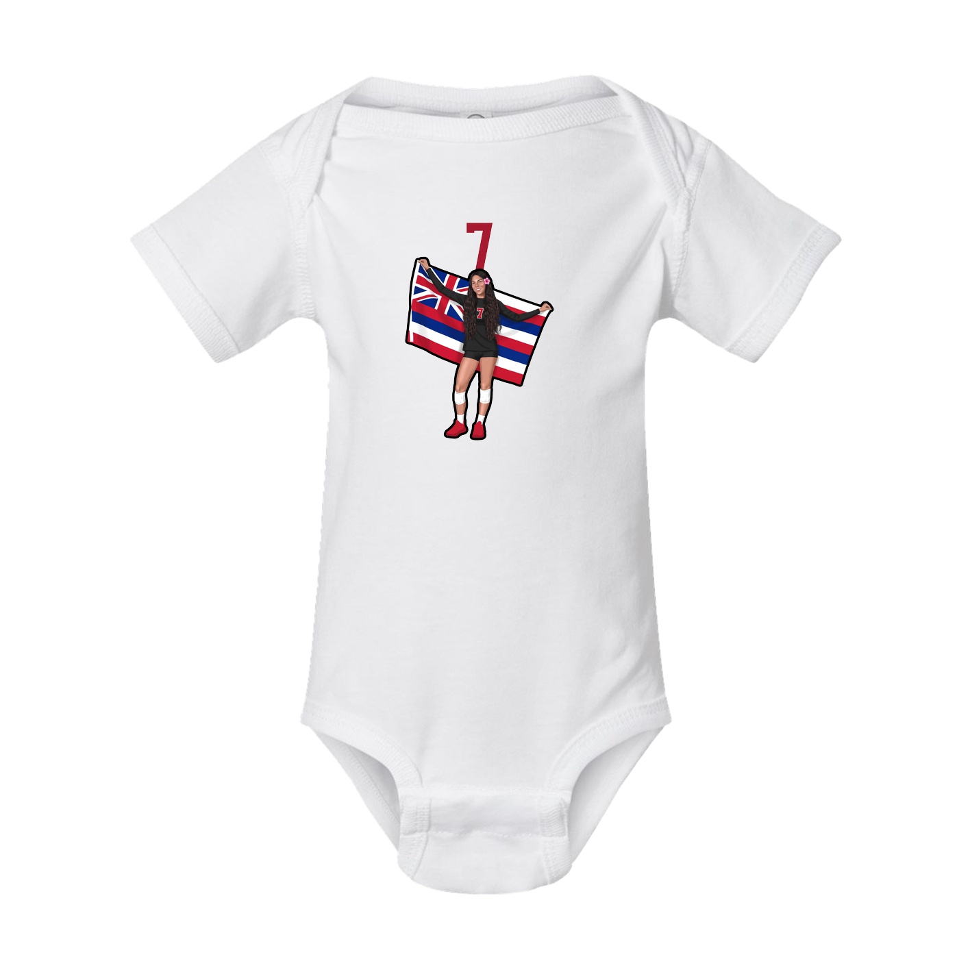 Baby Onesie — Number Top in White