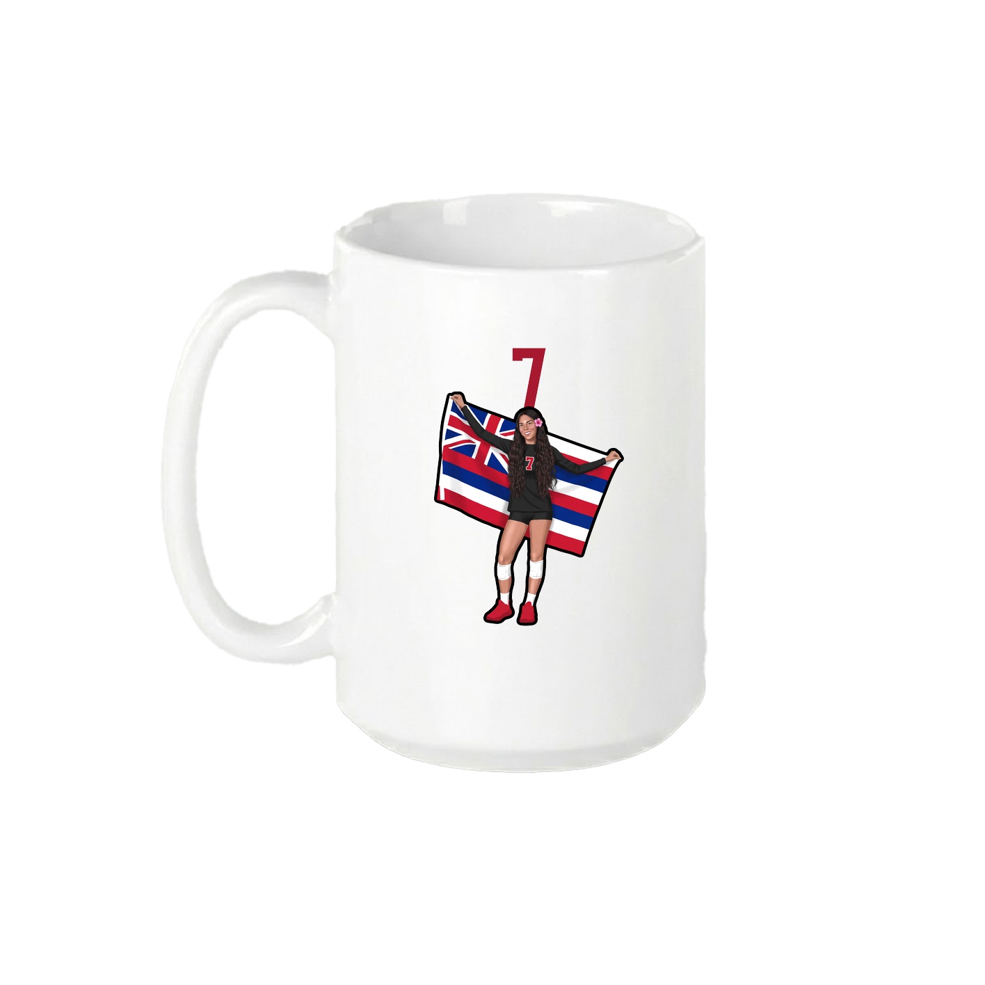 15oz Coffee Mug — Number Top in White
