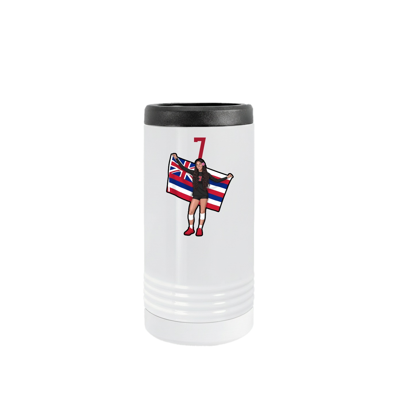 Slim Beverage Holder — Number Top in White