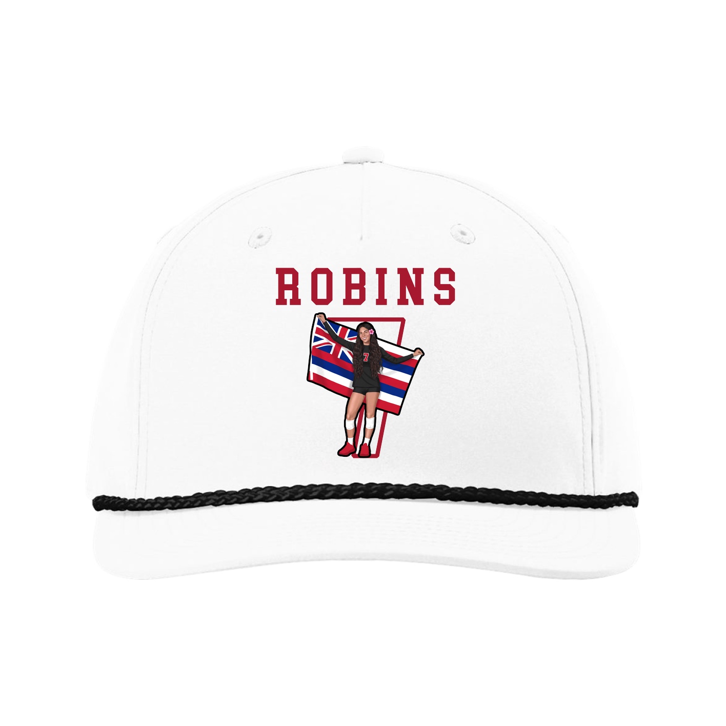 Five-Panel Classic Rope Cap — Shirsey in White