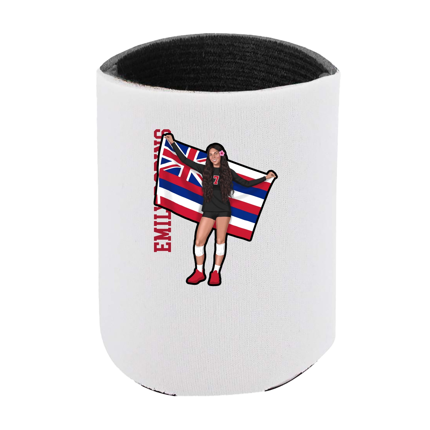 Can Holder — Name Vertical in White