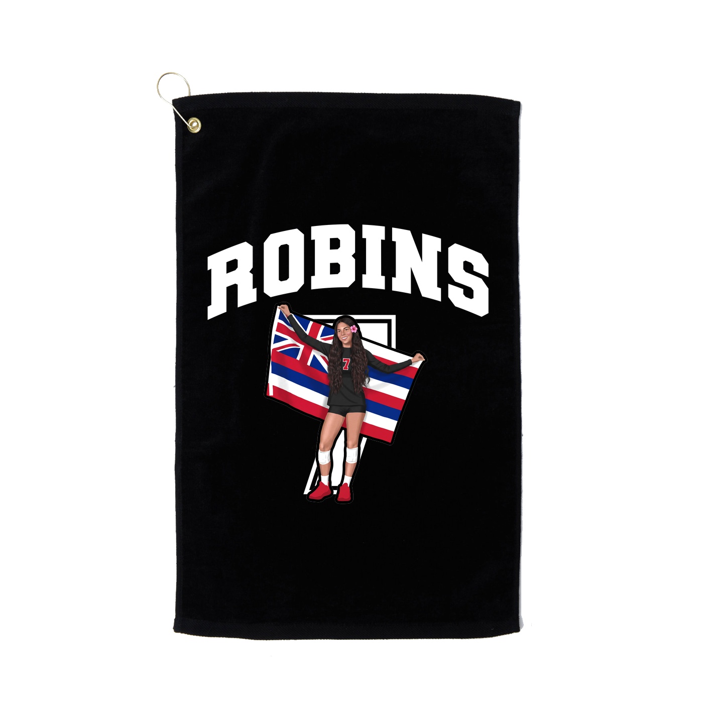 Golf Towel — Number in Black